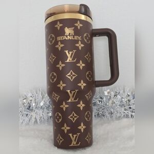 Stanley Brown and Gold Louis Vuitton Quencher H2.0 Tumbler 40 Oz